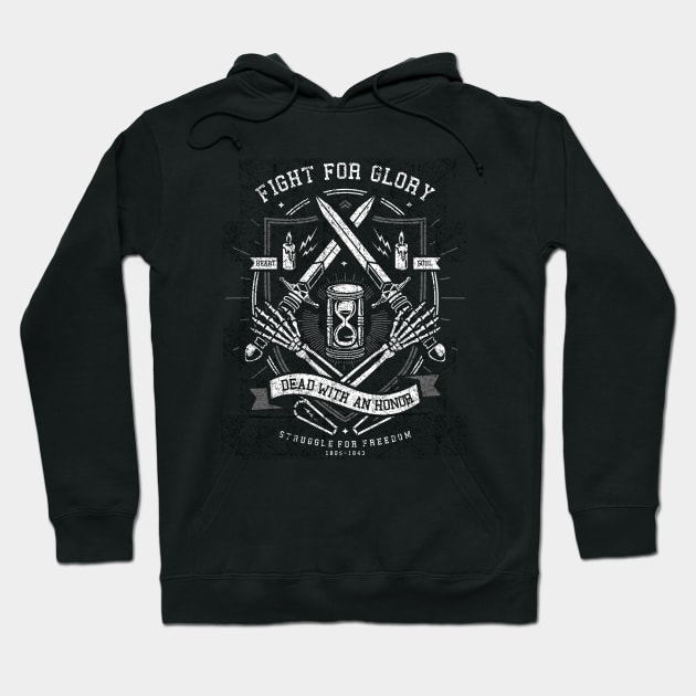 Fight Series: Fight for Glory Skeleton Swords Hoodie by Jarecrow 